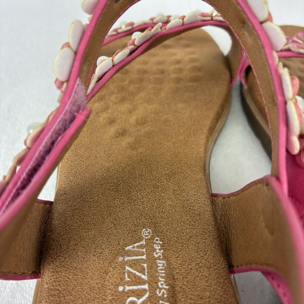 Patrizia Spring Step Pearlia Sandals Women’s 40 US 9 Pink Floral Embellished - Picture 6 of 11